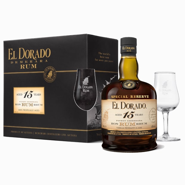 El Dorado 15 YO Geschenkset mit 2 Gläsern 43% Vol. 0,7l