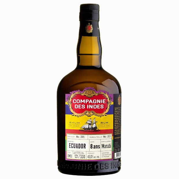 COMPAGNIE DES INDES Ecuador Manabi | 8YO Single Cask Rum 45% Vol. 0,7L