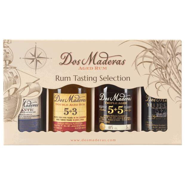 Dos Maderas Tasting Set II (4 Minis à 50ml) 37,5% - 42% Vol. 0,2l